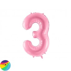Folija balon - Številka 3 Roza barve Folija balon - Številka 3 Roza barve
